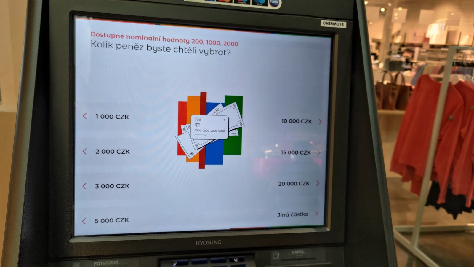 ATM Planet Cash v obchodním centru Palladium, náměstí Republiky 1079/1a, Praha 1 (01. 04. 2026)