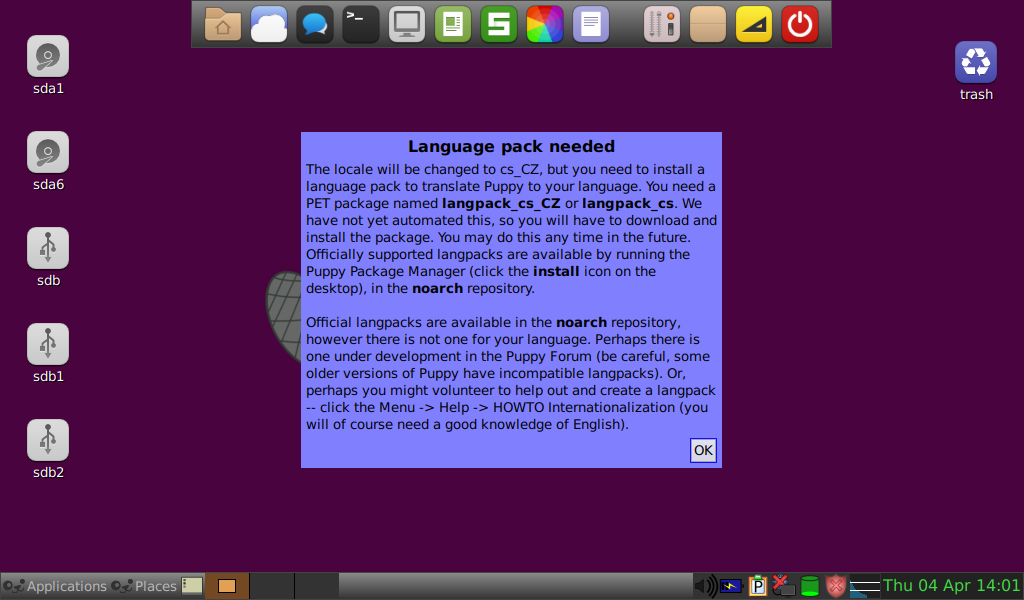 Instalace Puppy Linux 8.0