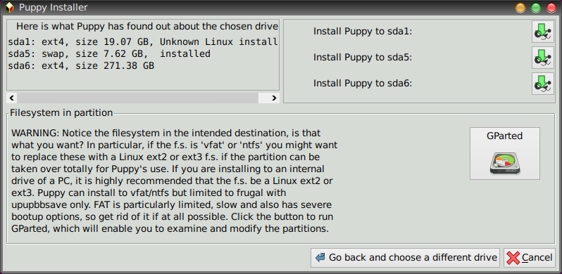 Instalace Puppy Linux 8.0