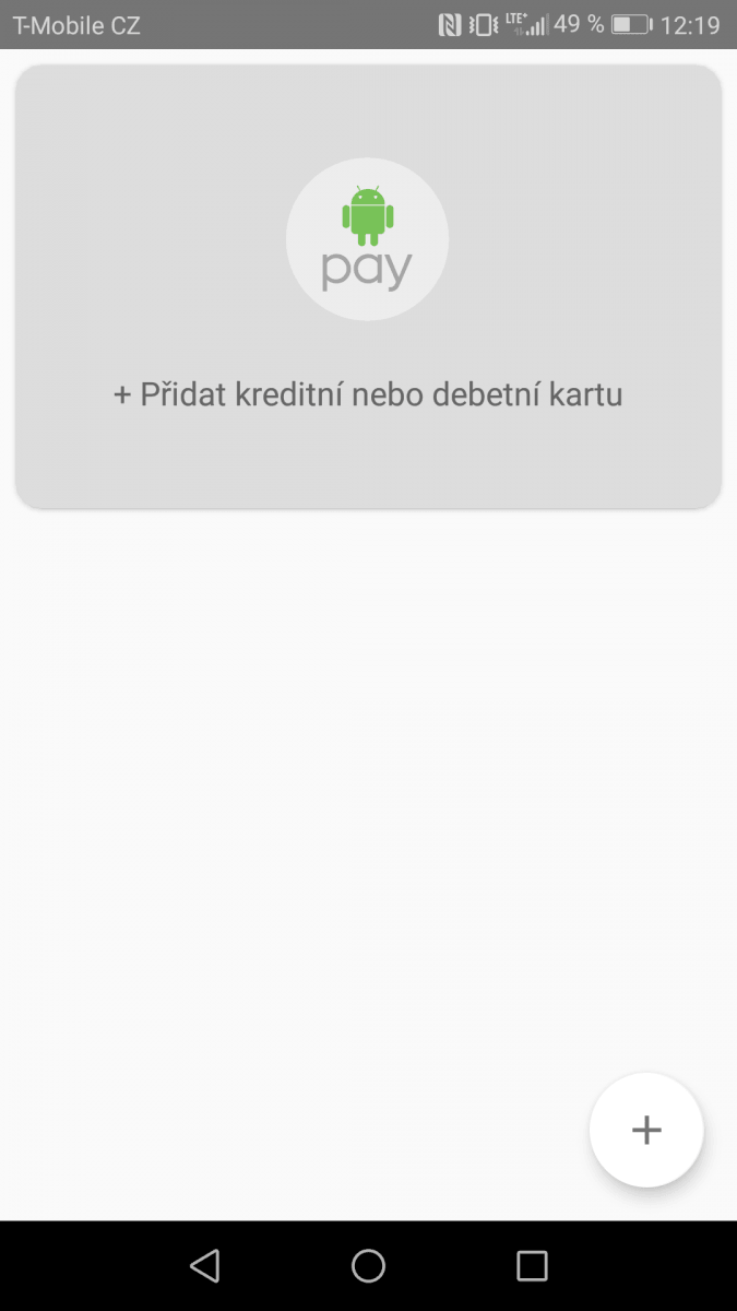 Platební karty J & T Banky v aplikaci Android Pay. (14. 11. 2017)