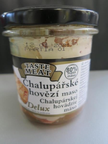 21 nálezů v kategorii falšovaných potravin. Výrobek obsahoval méně masa, než bylo uvedeno na obale.