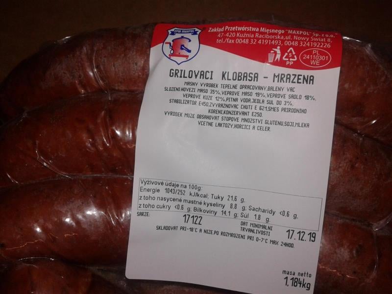 21 nálezů v kategorii falšovaných potravin. Ve výrobku byla zjištěna přítomnost drůbeží bílkoviny, která nebyla uvedena na etiketě výrobku.