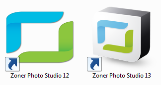 <p>Srovnání ikon posledních dvou verzí programu</p>