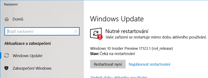 Vyšel Windows 10 Insider Preview build 17123