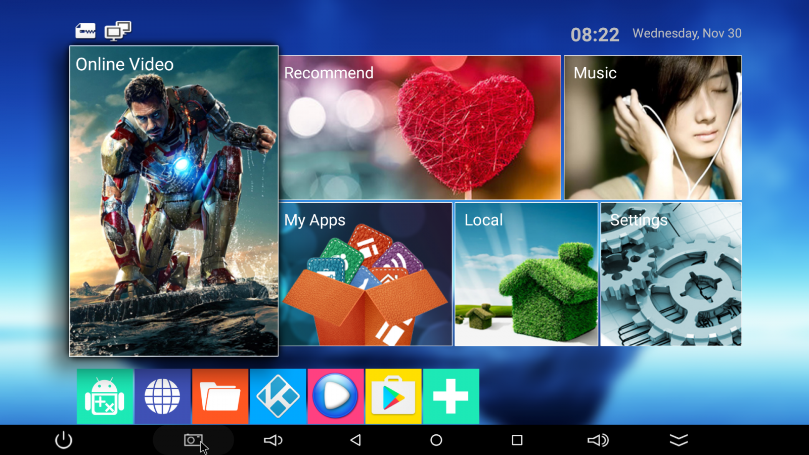 Android MX - uživatelské prostředí