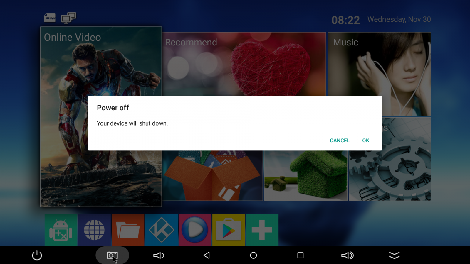Android MX - uživatelské prostředí