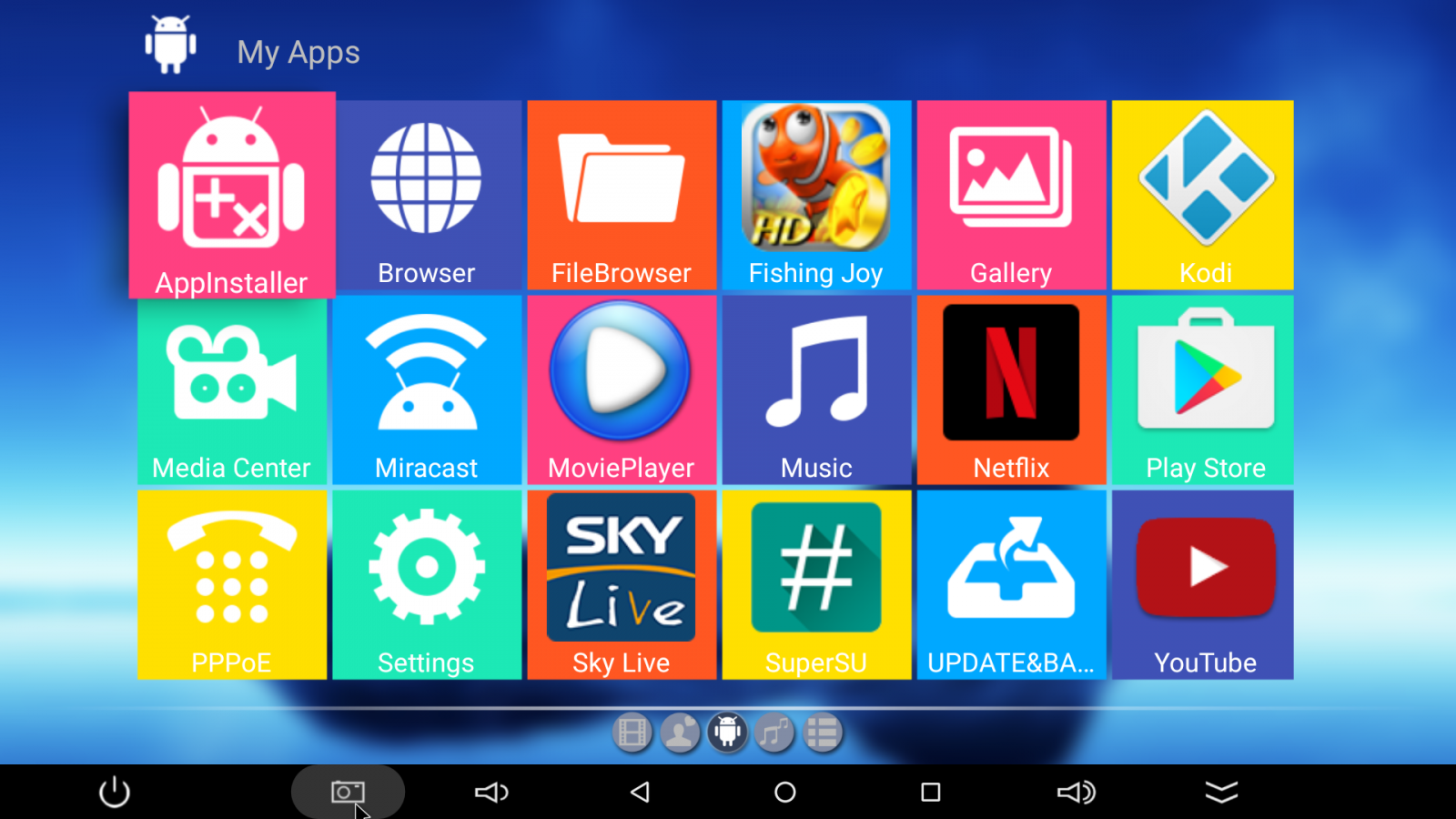 Android MX - uživatelské prostředí