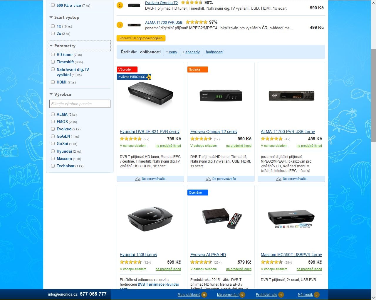 Euronics, DVB-T2 - HEVC, 7-2016
