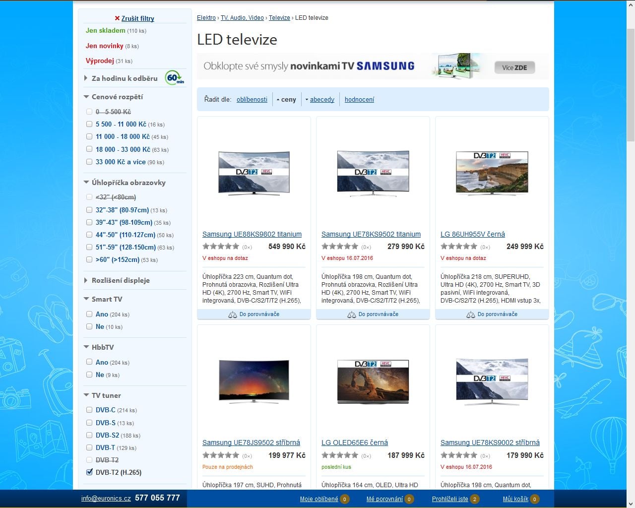 Euronics, DVB-T2 - HEVC, 7-2016