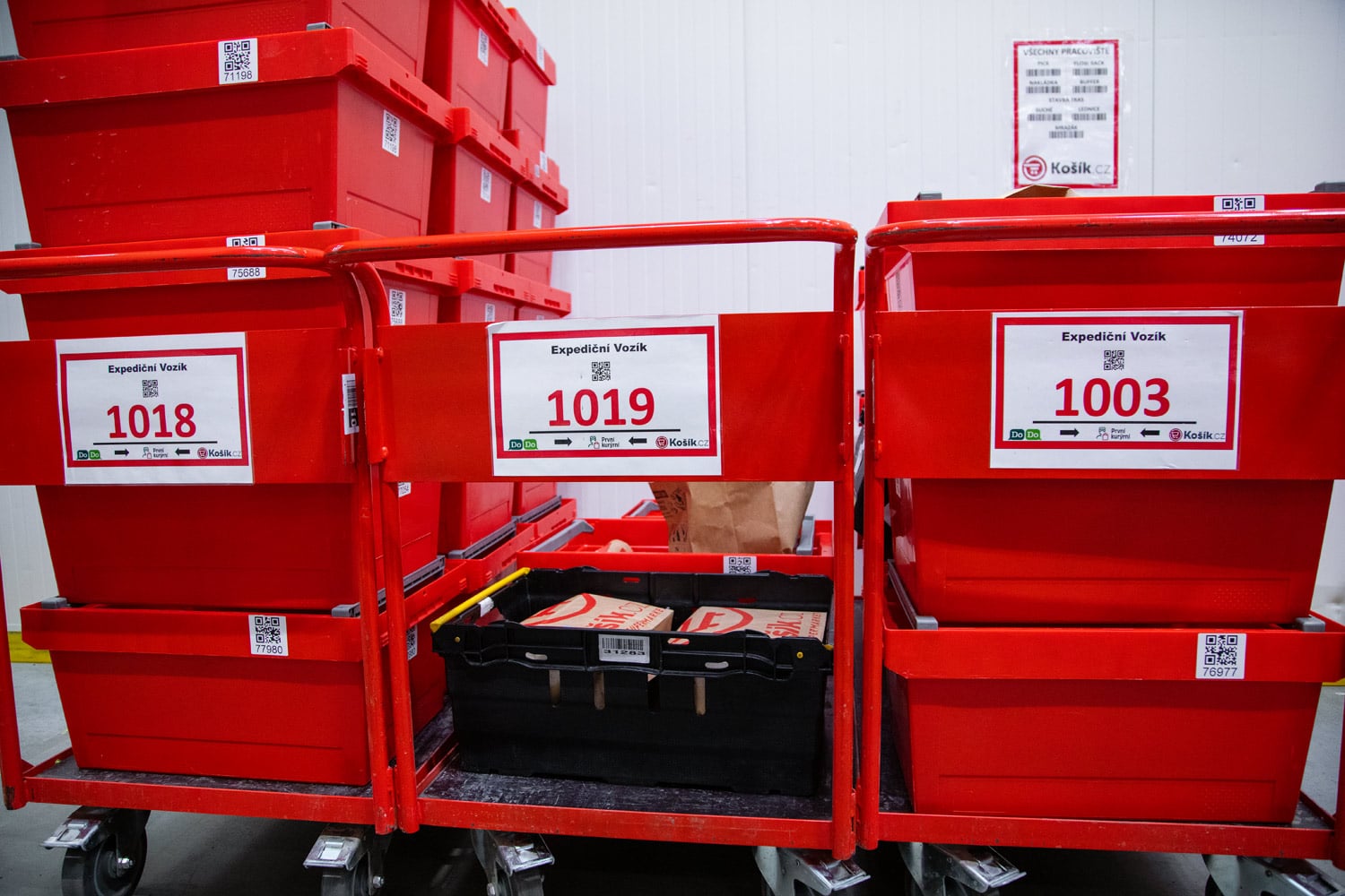 Sklad Košík.cz v Horních Počernicích