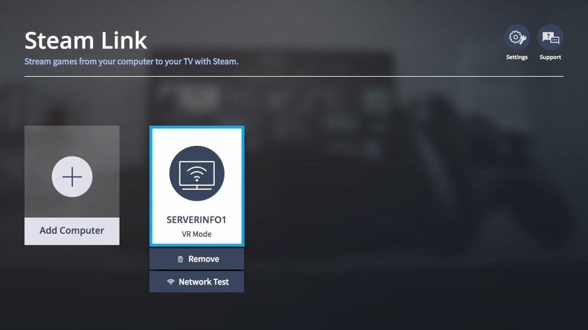 Samsung a Steam Link