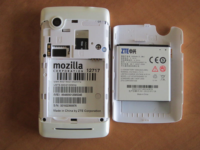Firefox OS telefon ZTE