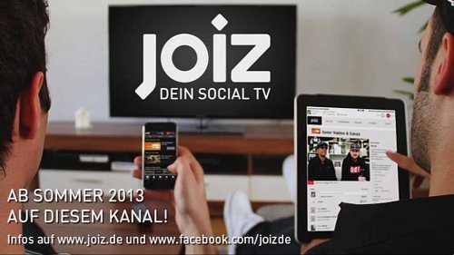 Zkušební obrazovka nového německého kanálu Joiz, který odstartuje v létě.