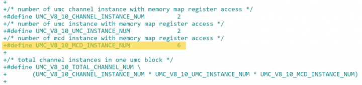 Kód linuxových ovladačů potvrzující šest MCD v GPU Navi 31