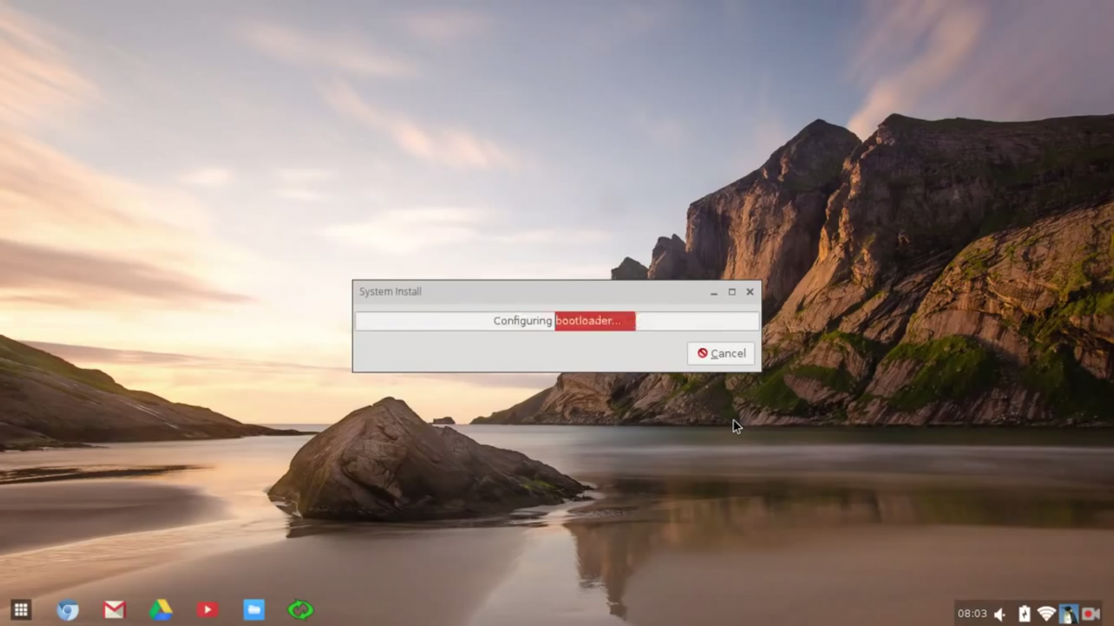 Nastavení zavaděče.