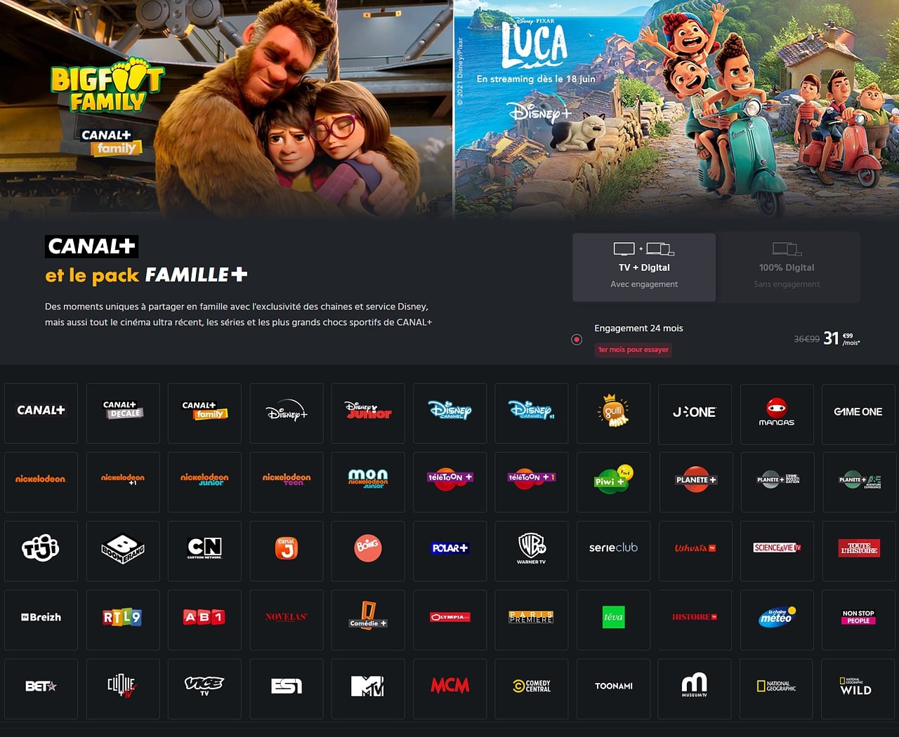 Nabídky streamovacích platforem francouzského a polského Canal+