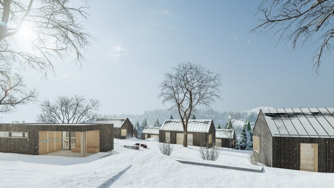 V Jeseníkách vyrůstá nový apartmánový resort. Je z lodních kontejnerů a investoři na něj vybrali desítky milionů za pár hodin