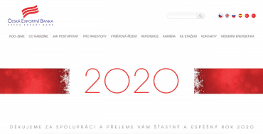 Vánoční přání České exportní banky v roce 2019.