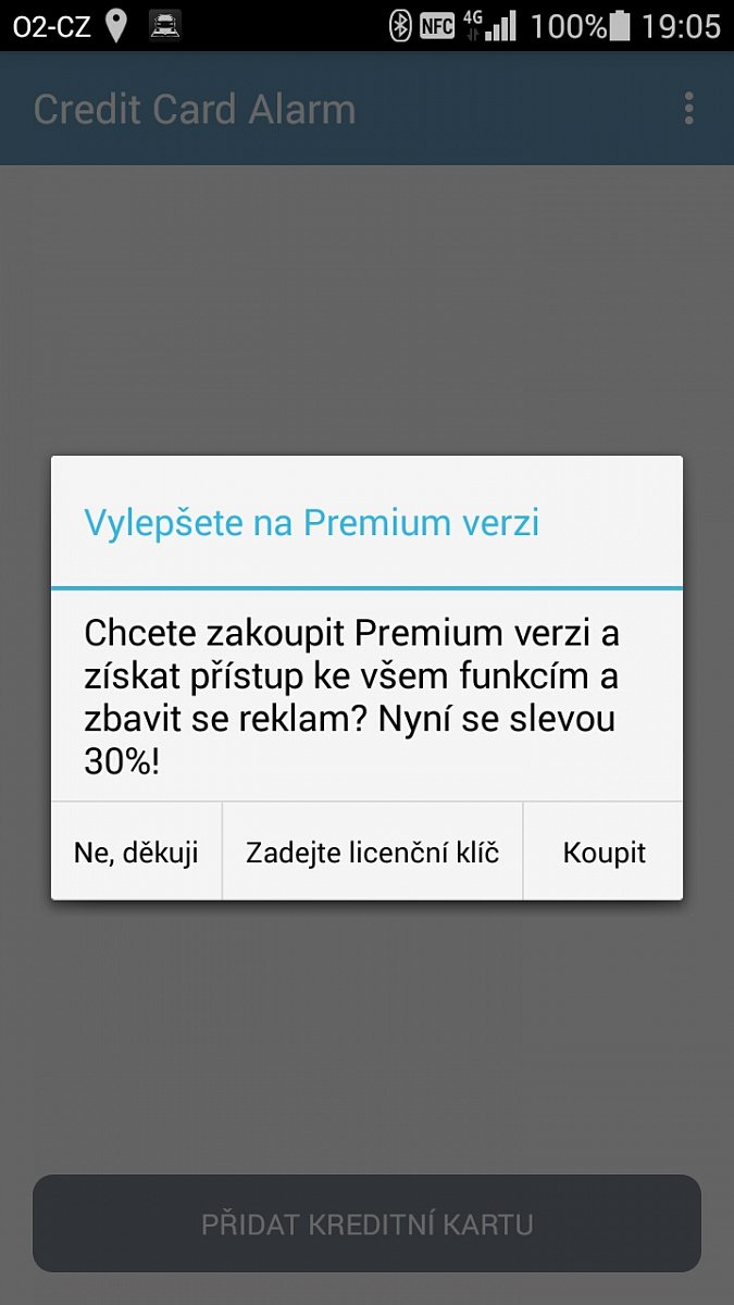 Prémiová verze stojí 60,50 Kč. (02/2016)