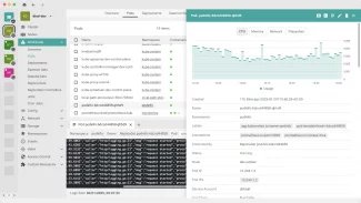 Pracovní obrazovka IDE Freelens pro Kubernetes.