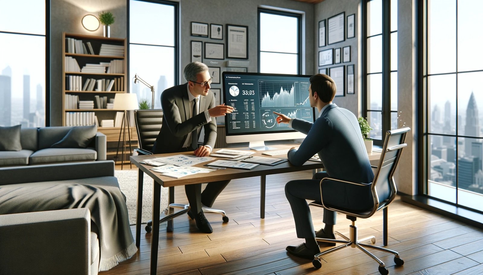 Kancelář finančního poradce by podle AI měla mít i zázemí pro relaxaci.