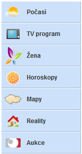 <p>V levé liště dostaly přednost nejoblíbenější služby</p>