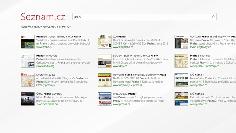 Seznam.cz Hledání je nepovedenou aplikací pro Windows 8