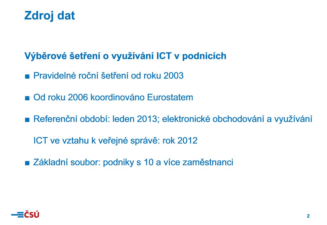 ČSÚ - informační technologie v podnicích