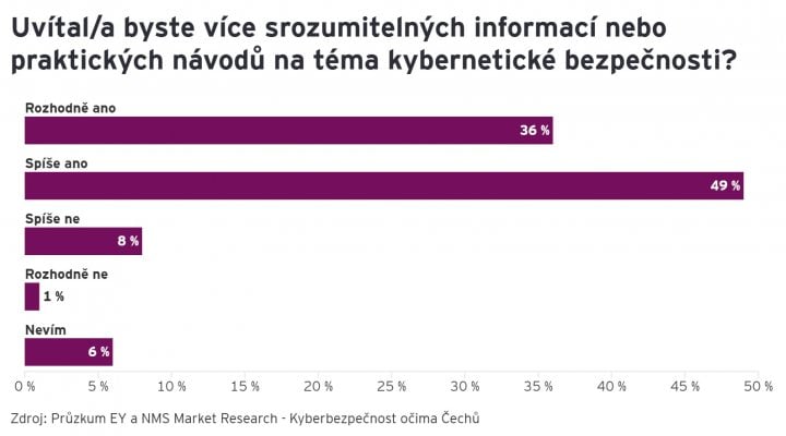 grafy k průzkumu EY o kybernetické bezpečnosti