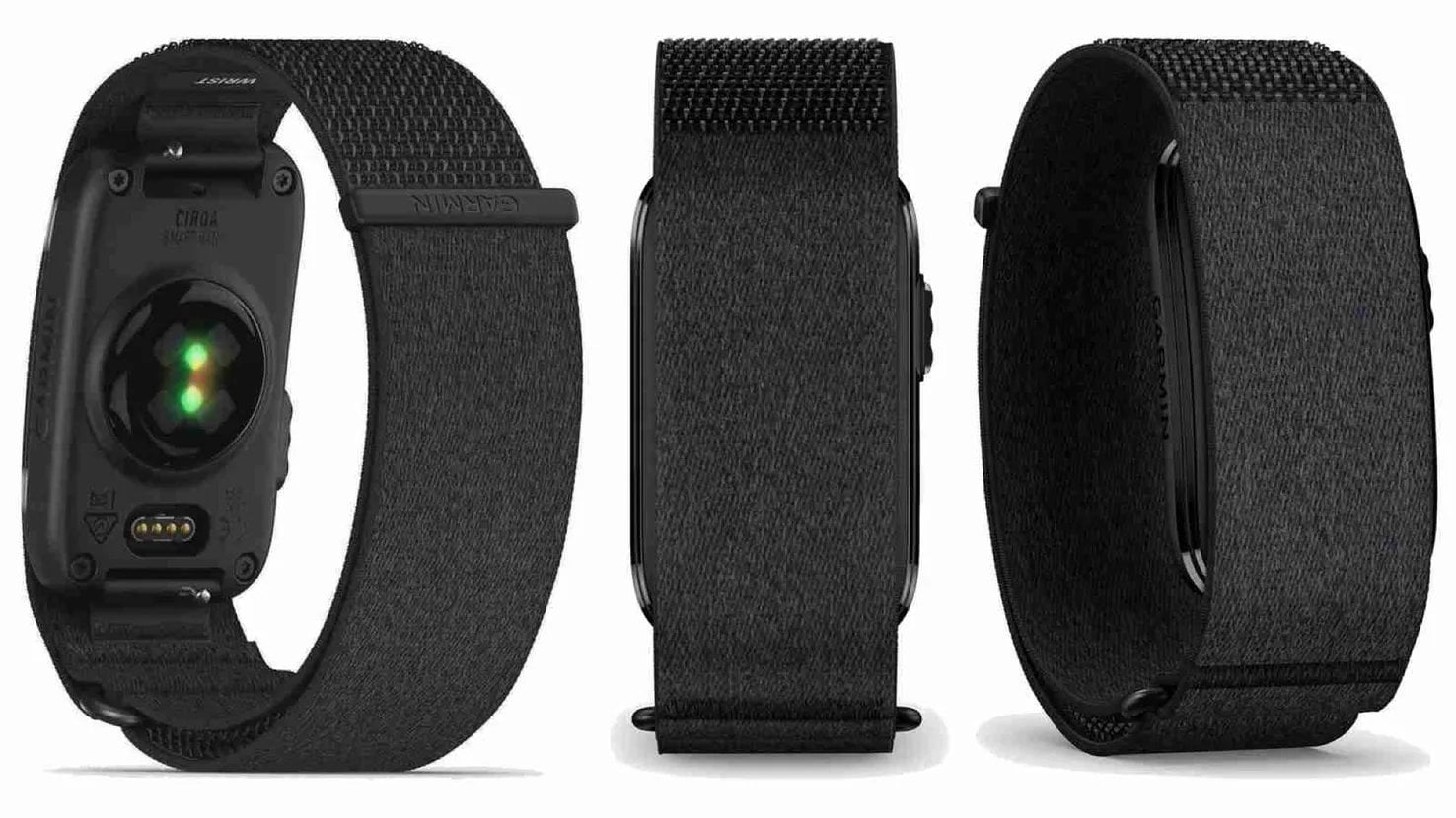 Fitness náramek Garmin Cirqa. Ve spodní části je dobře patrný optický senzor starší generace.