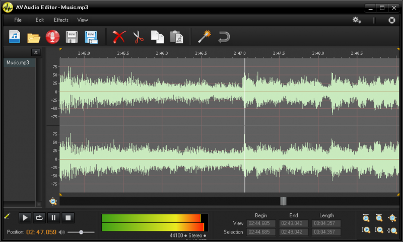 Pomocí AV Audio Editor si upravíte i ořeznete MP3