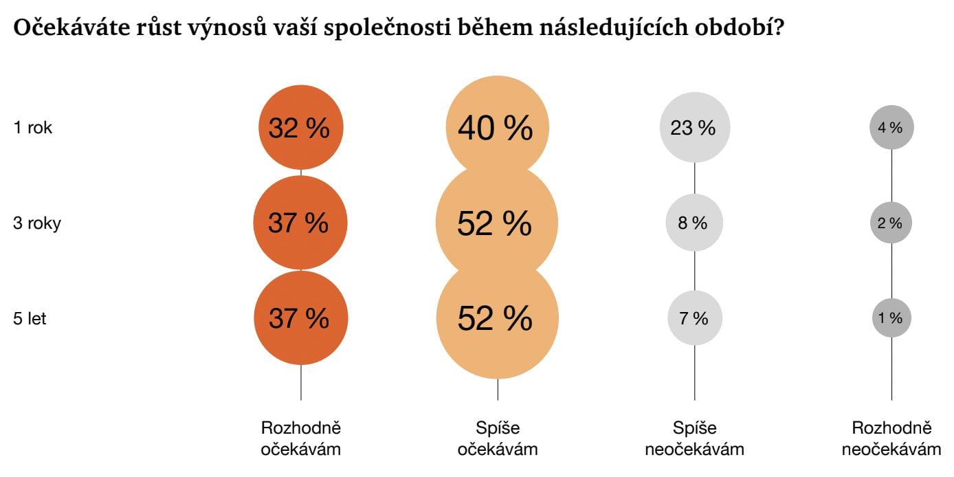 Očekáváte růst výnosůvaší společnosti během následujícího období?