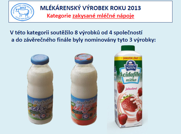 Mlékárenský výrobek roku 2013