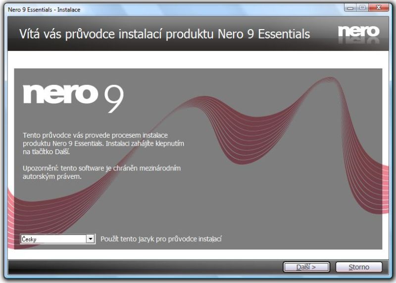 <p>Instalace programu Nero 9 Essentials Free</p>
