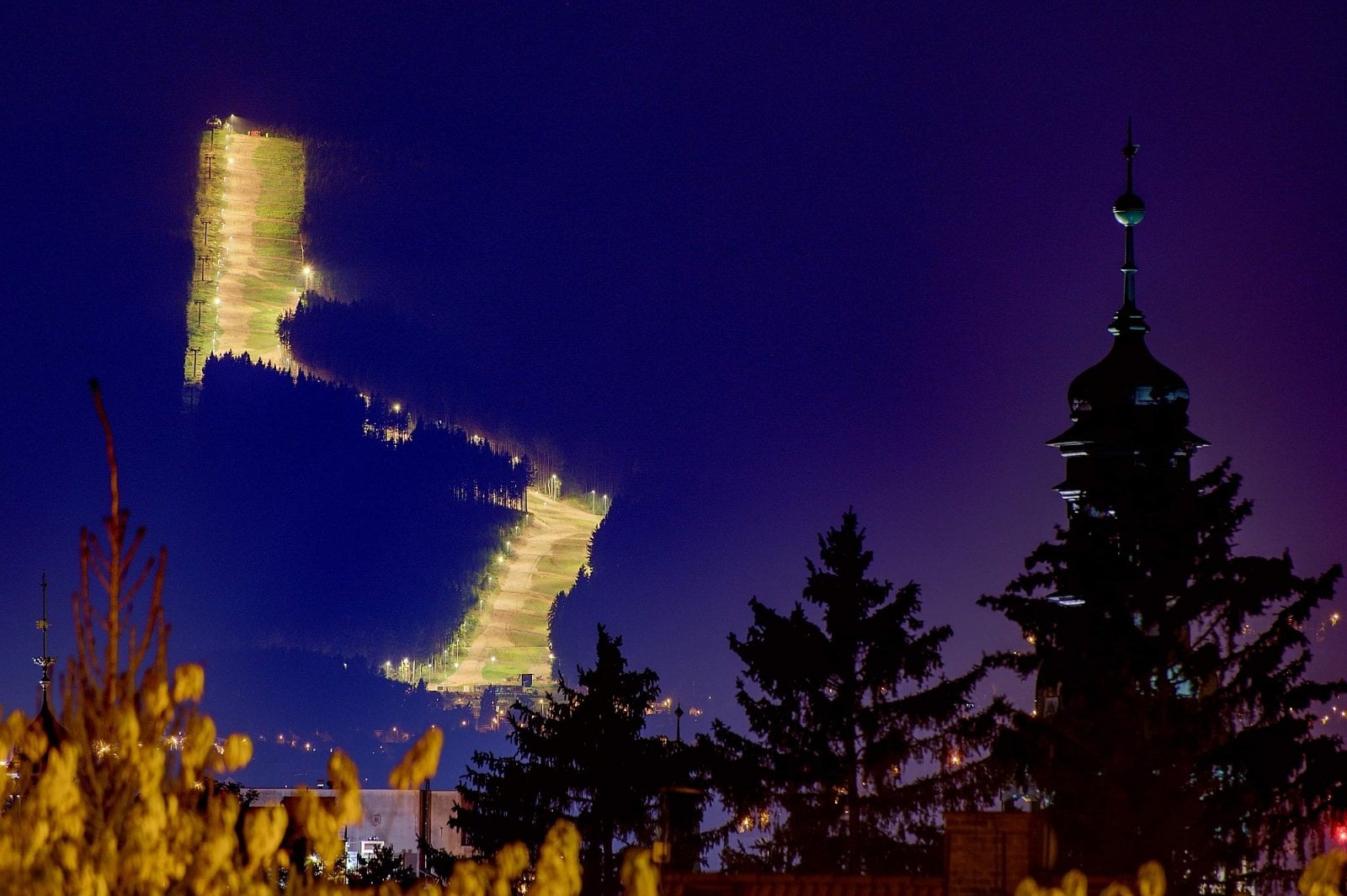 Ski Ještěd - nové osvětlení sjezdovky Nová Skalka