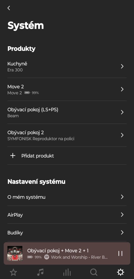 Nastavení v Sonos App