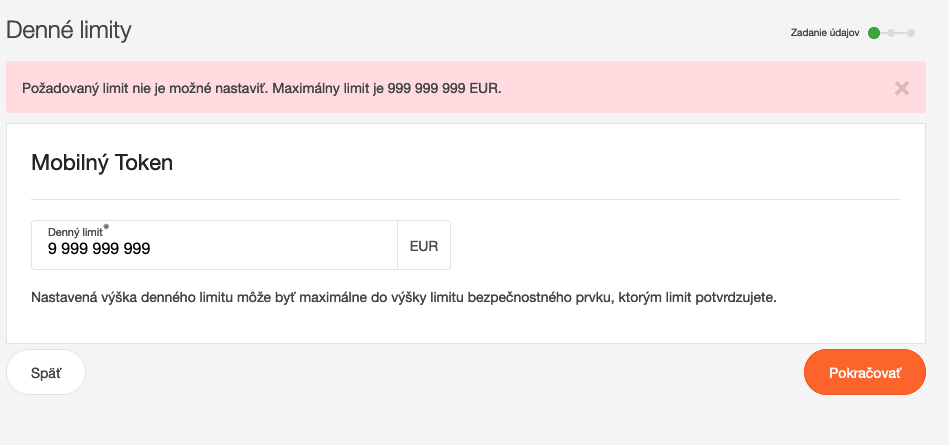 Nastavení limitů v pro potvrzování transakcí. (15. 11. 2022)