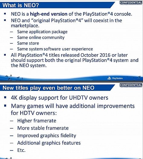 Uniklý dokument k PlayStation 4 Neo (Zdroj: WCCFtech/Scribd)