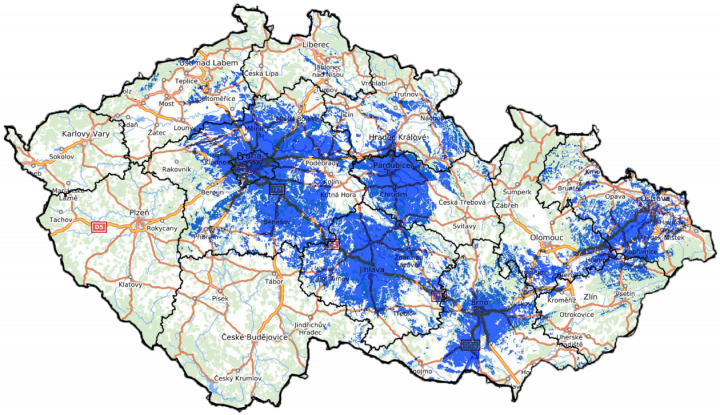 Autor: Broadcast Services Pokrytí DAB+ sítě Broadcast Services