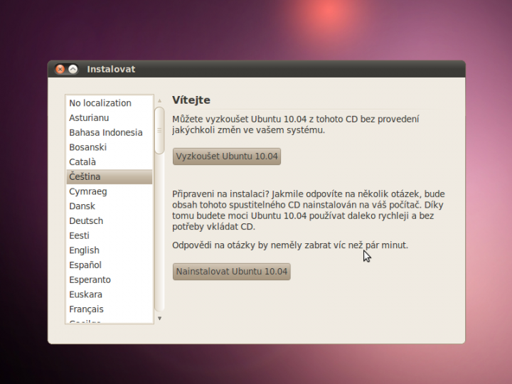 Ubuntu 10.04 - instalace