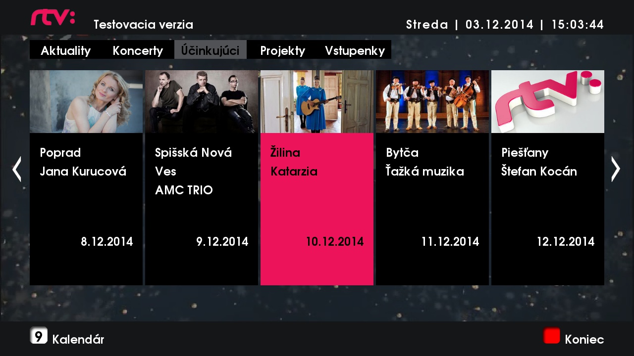 Adventní aplikace Rozhlasu a televize Slovenska v HbbTV