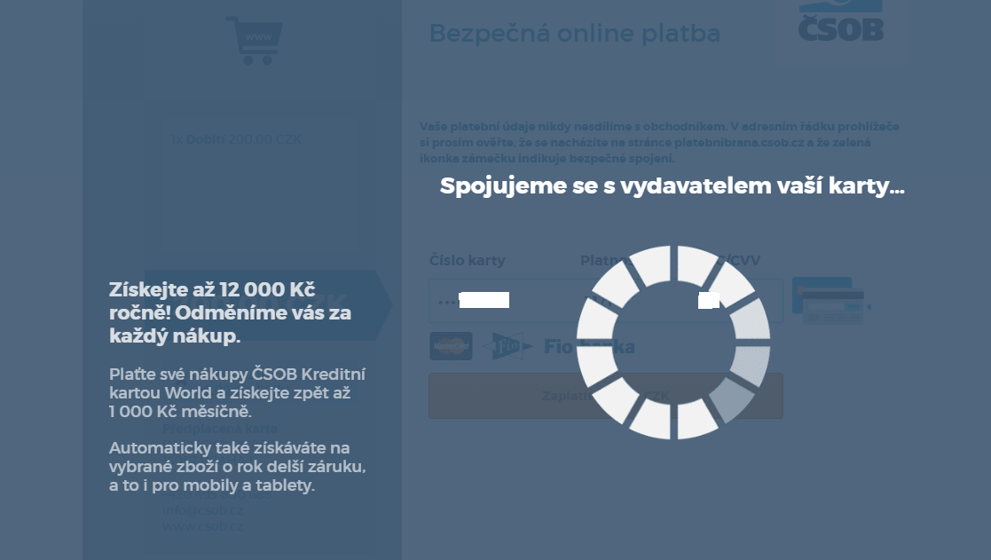 Dobíjíme Cool kartu.