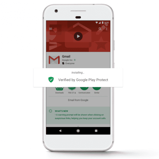 Ověřené aplikace přes Google Play Protect budou označené