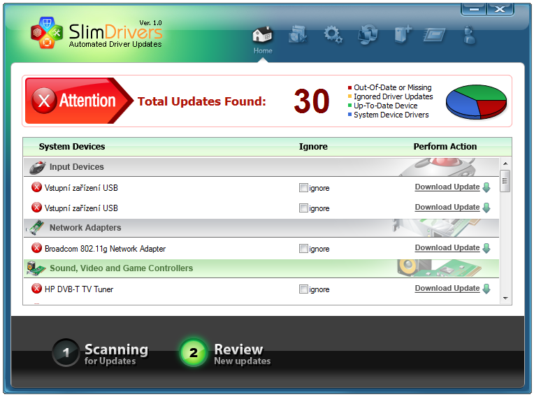 <p>SlimDrivers - jednoduchá aktualizace všech ovladačů</p>