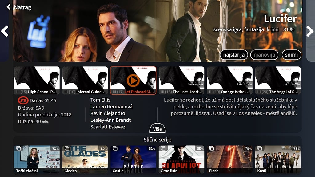 Chorvatská verze služby goNET TV