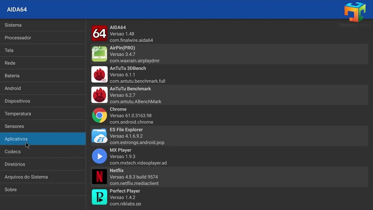 Mecool M8S Pro W - Systémový software AIDA 64