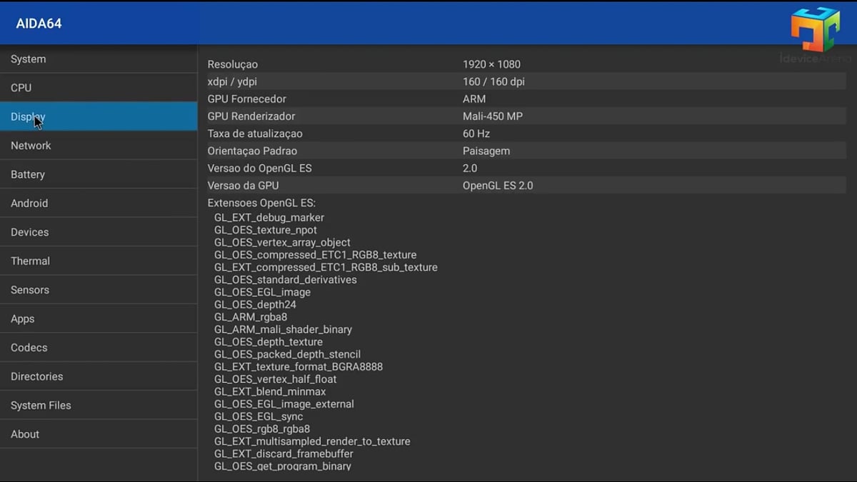 Mecool M8S Pro W - Systémový software AIDA 64