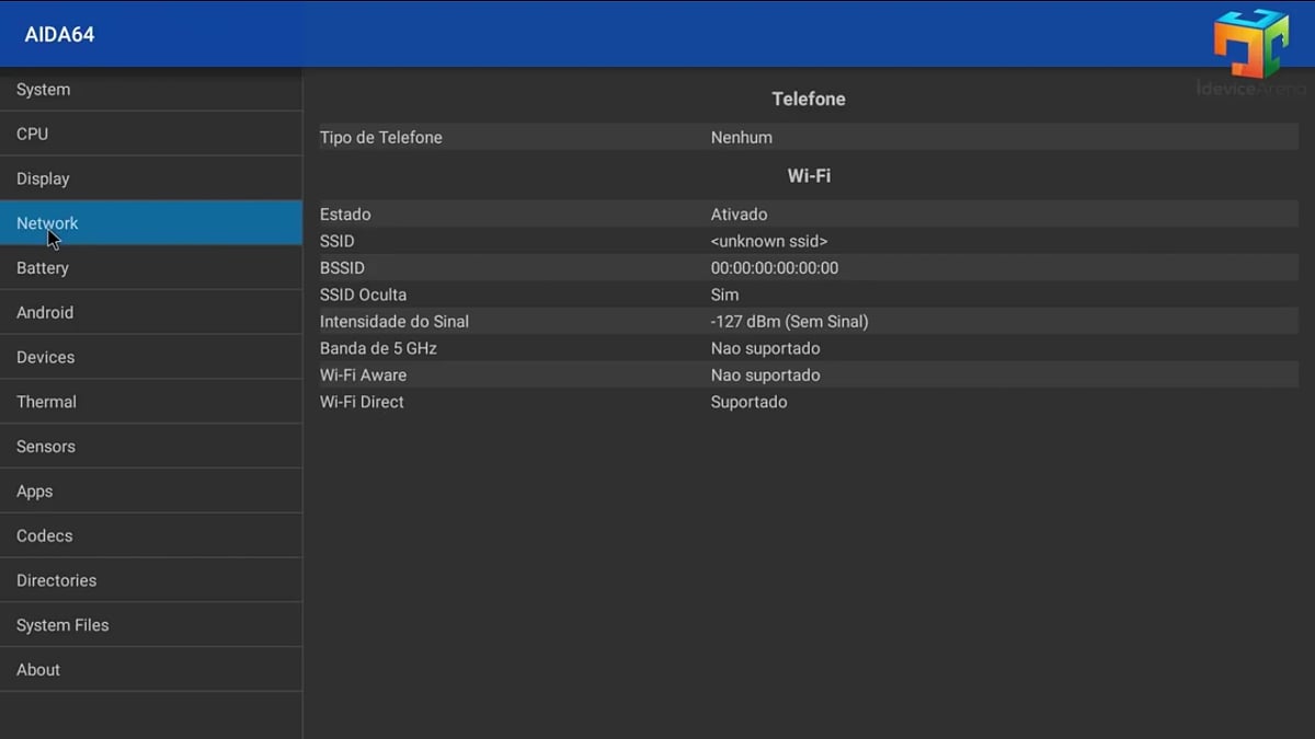 Mecool M8S Pro W - Systémový software AIDA 64