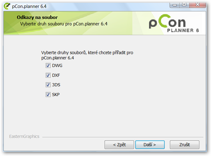 Volby pro asociaci souborů.