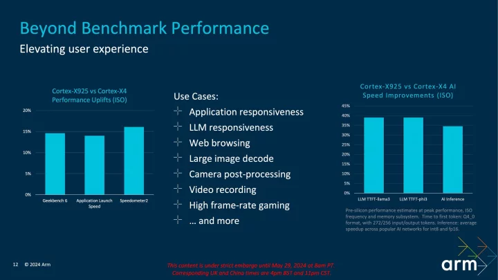 Architektura ARM Cortex-X925 - Prezentace při odhalení